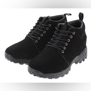 CALTO Men's Invisible Height Increasing Elevating Suede Hiking Boots Size: 10